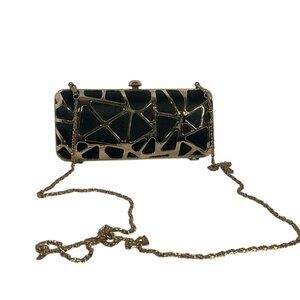 Sephora Black/Goldtone Evening Purse Chain Clutch